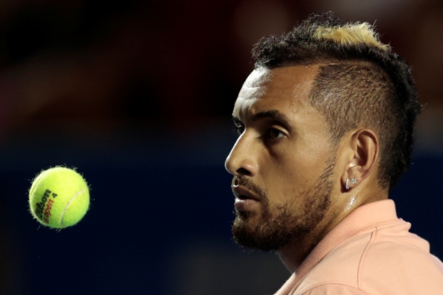 Nick Kyrgios, durante el Abierto Mexicano de Tenis 2020 (AP)