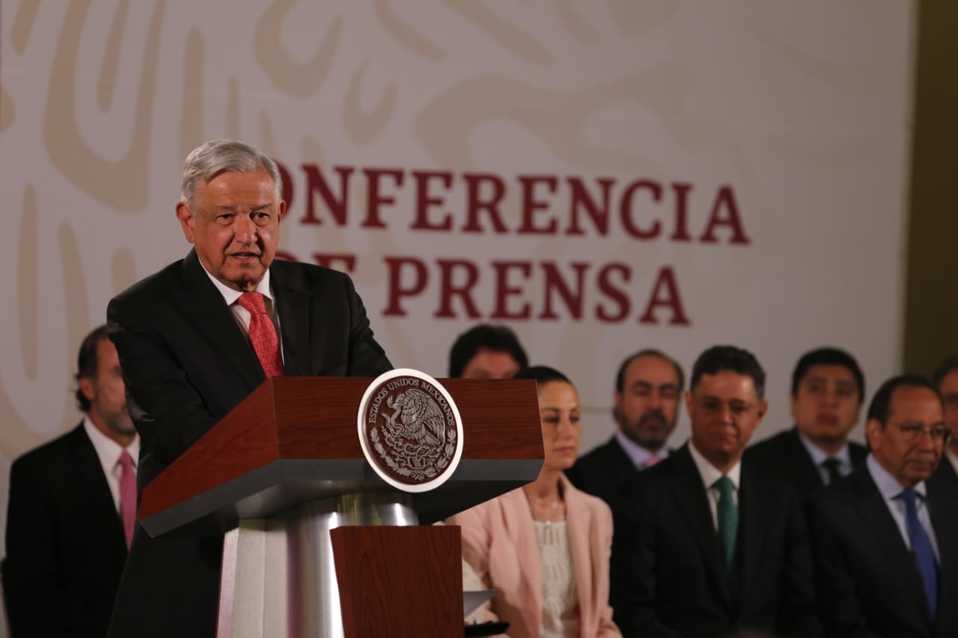 El presidente Andrés Manuel López Obrador en conferencia matutina. (Javier Ríos)