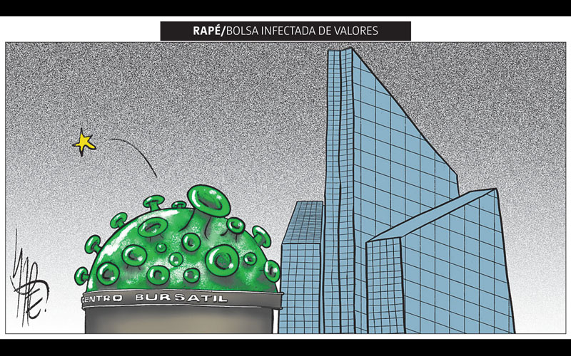 Bolsa infectada de valores.