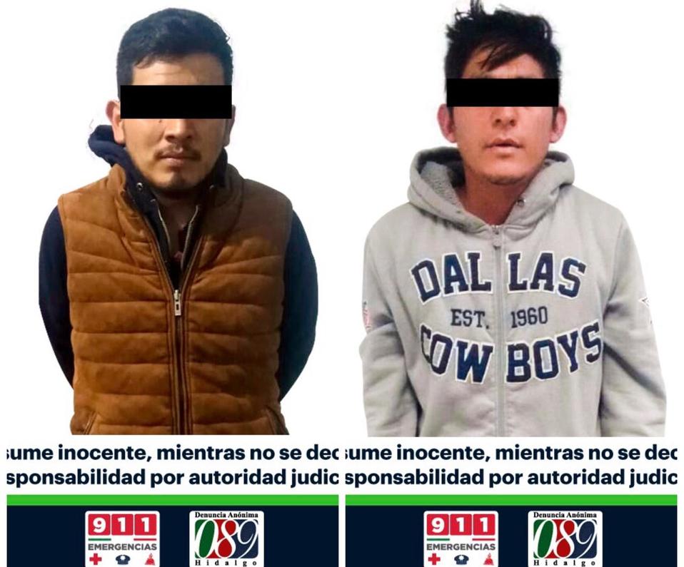 Detenidos en operativo de la SSPH. (Cortesía)