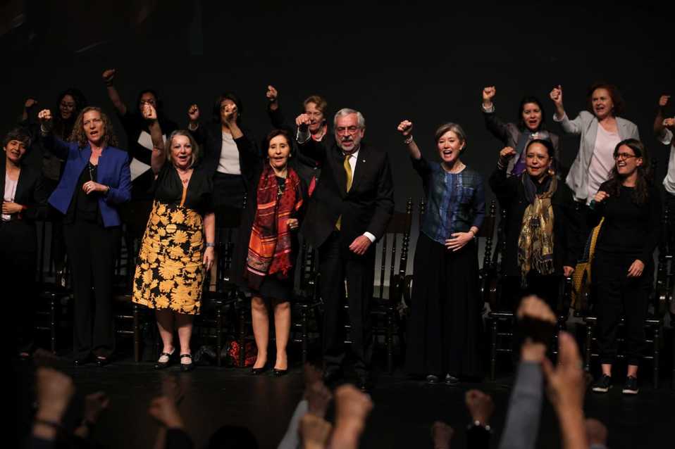El rector de la UNAM, Enrique Graue, da mensaje a mujeres universitarias, ante casos de violencia de género. (Omar Franco)