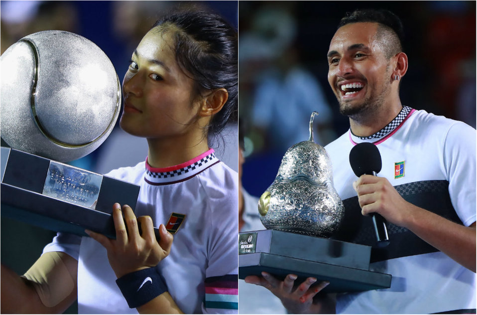Yafan Wang y Nick Kyrgios, campeones del AMT 2019 (Imago7)