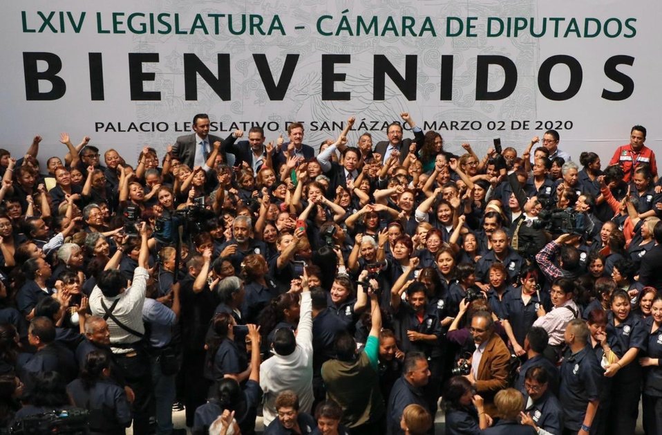 462 empleados de limpieza de la Cámara de Diputados fueron contratados (@mario_delgado)