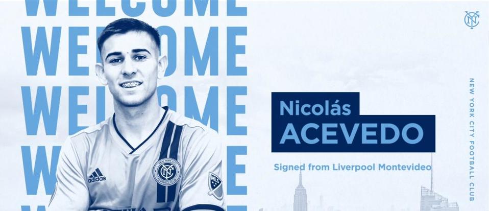 Nicolás Acevedo, nuevo jugador del New York City FC (Twitter: NYCFC)