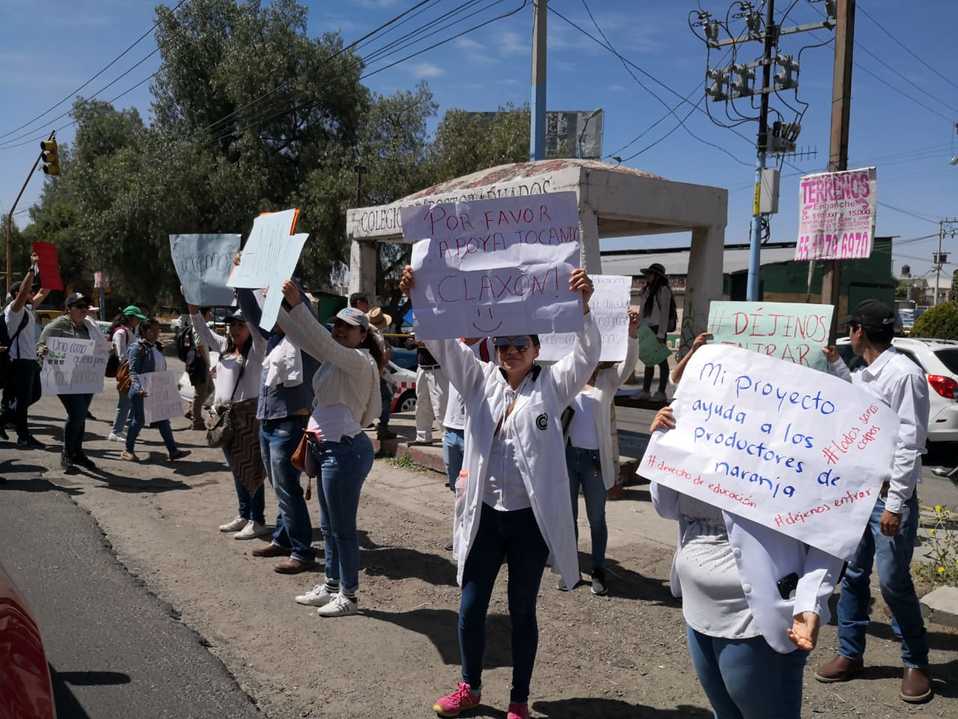 Cerraron vialidades. (Zuleyma García)