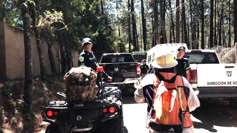 Ejército y policías del Estado de México realizan operativo para localizar a un felino en Valle de Bravo (Mario Rodríguez)