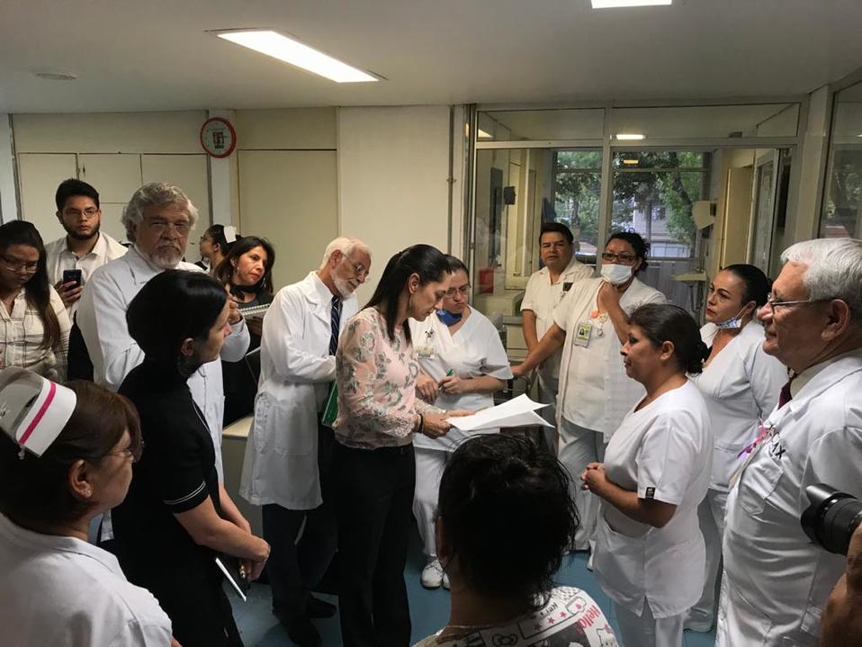 Sheinbaum visitó el Hospital General Balbuena. (Especial)