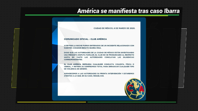 América se manifiesta tras caso Ibarra