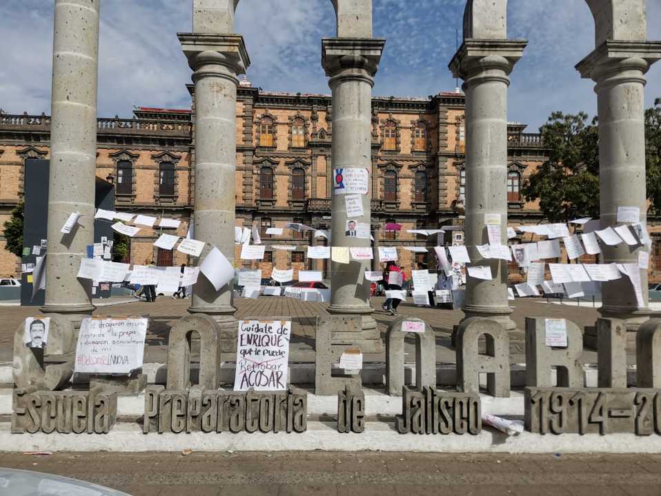 Estudiantes de la prepa 1 protestan contra acoso de profesores (Diana Barajas)