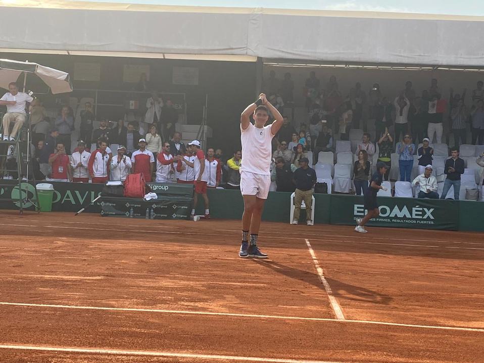 Gerardo López Villaseñor consigue empatar la serie en Copa Davis (Cortesía)