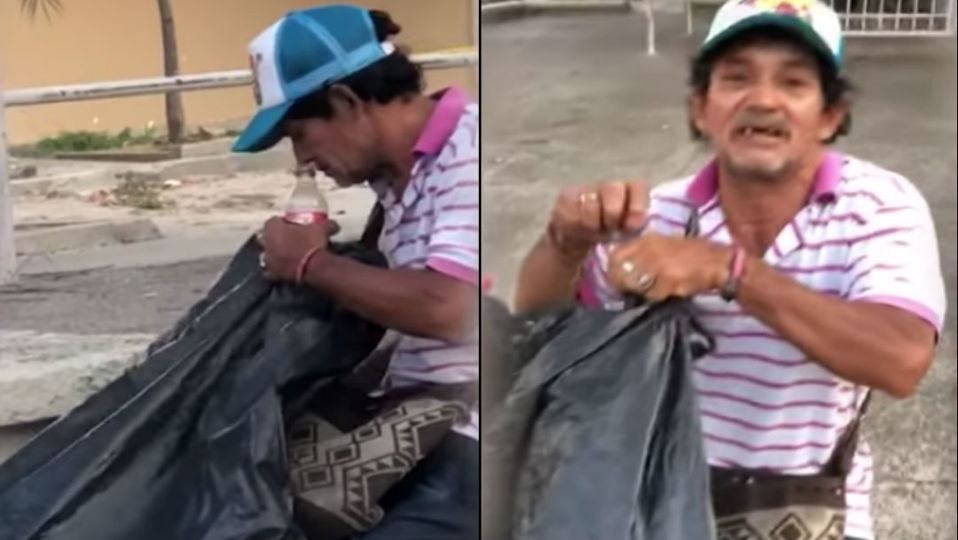 El hombre fue descubierto a unos metros de su puesto en la calle. (Captura)