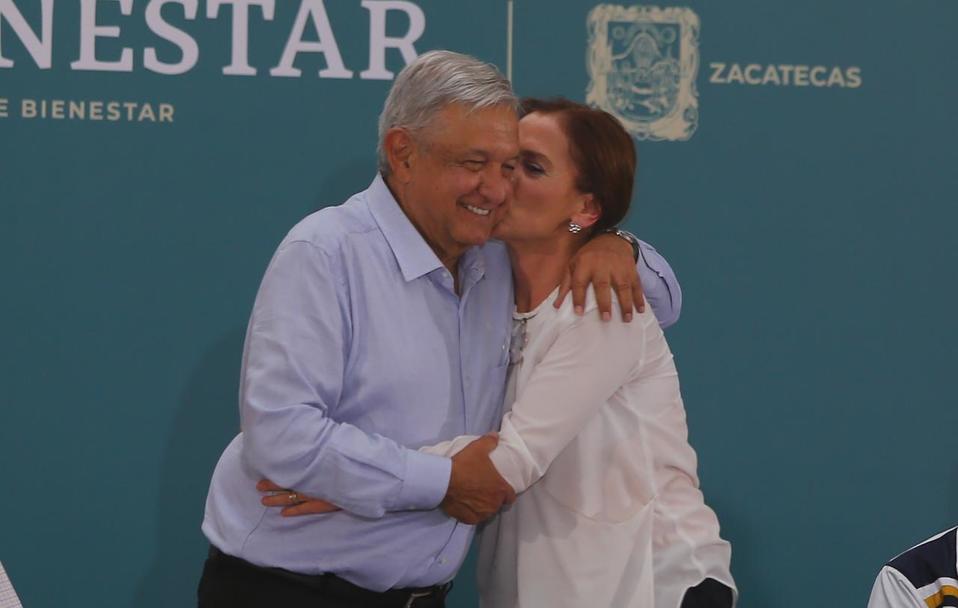 Andrés Manuel López Obrador y Beatriz Gutiérrez Müller. (Héctor Tellez)