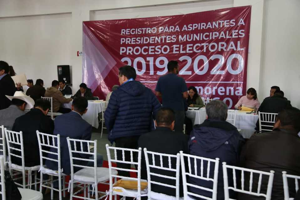 Registro de aspirantes de Morena. (Jorge Sánchez)