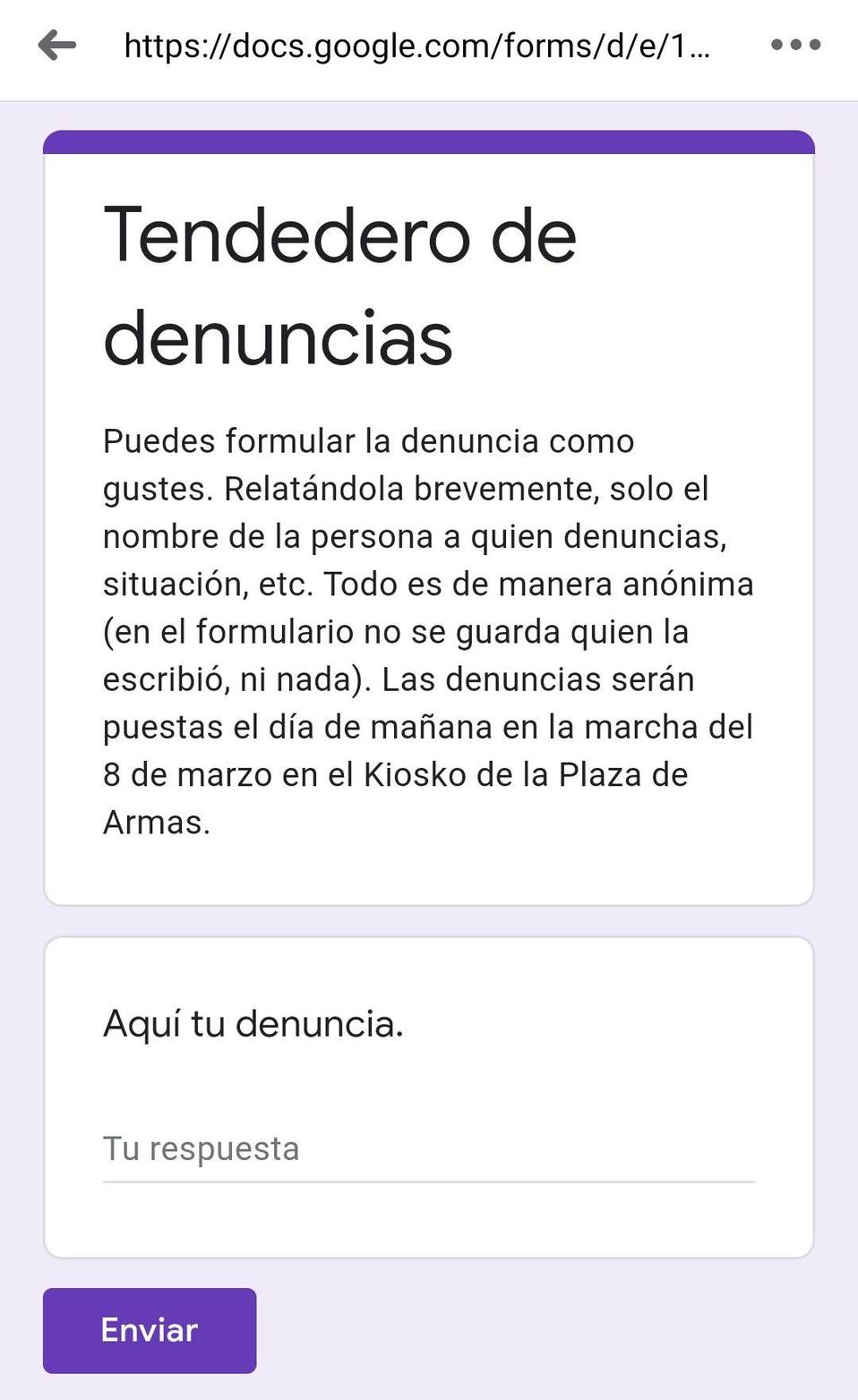 Tendedero de denuncias. (Redes)