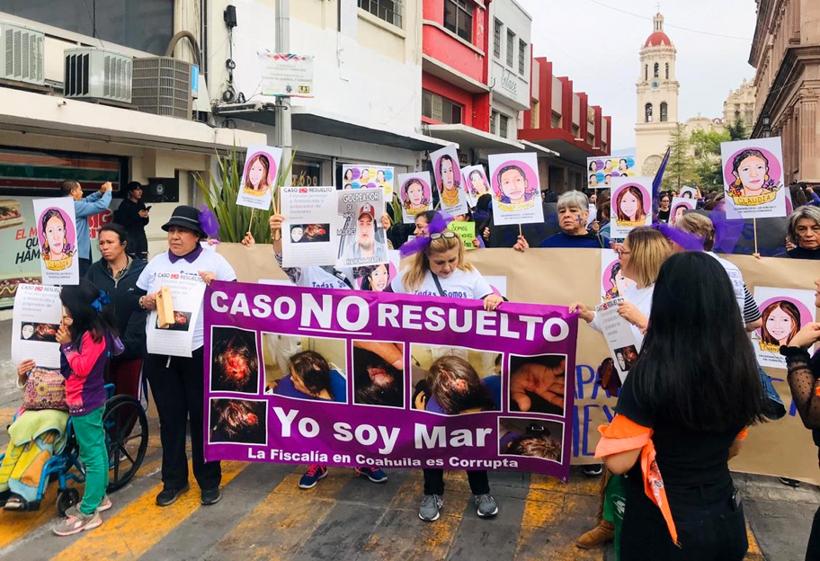 Marcha feminista en Saltillo. (Jessica Rosales)