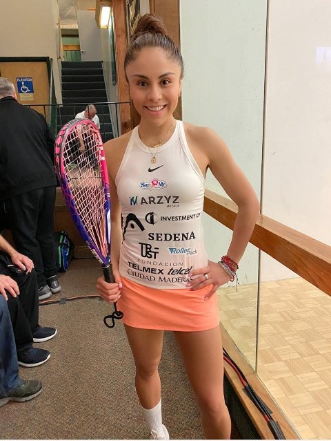 Paola Longoria en Boston (Twitter @lety_lopez04)