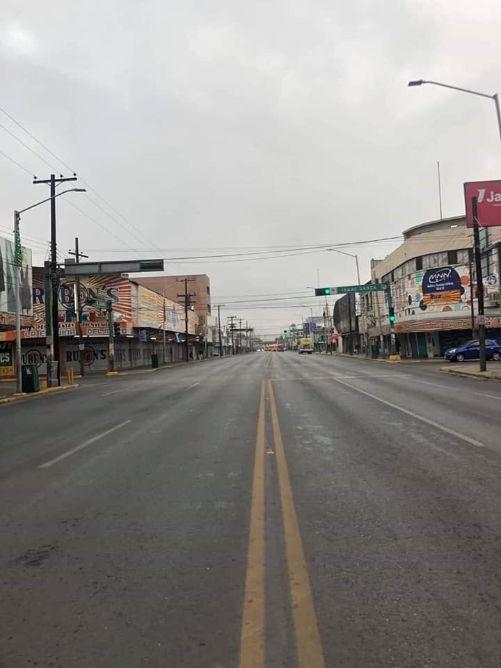 Centro de Monterrey este 9 de Marzo. (Foto: Cortesía)