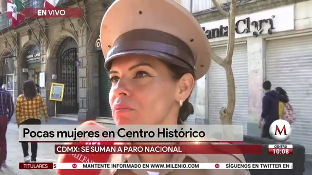Por paro nacional, pocas mujeres en CDMX