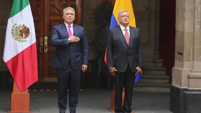AMLO recibe a presidente de Colombia en Palacio Nacional