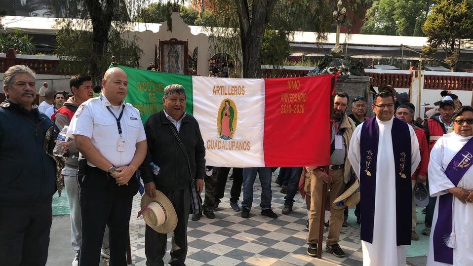 Los feligreses partieron a la Basílica de Guadalupe alrededor de las 21:00 horas. (alcaldía Cuajimalpa)