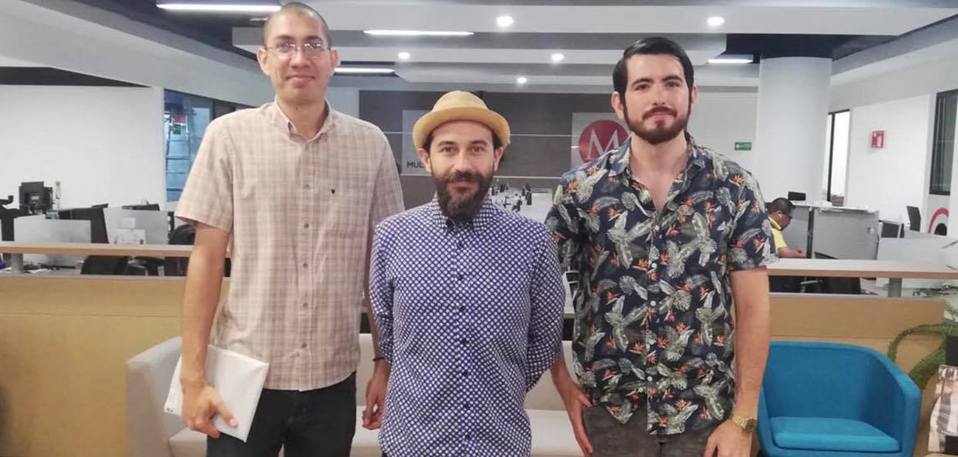 Paco Morejón, Carlos Rodríguez y Azul Fernández hicieron gira de medios. (Erik Vargas)