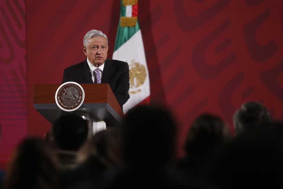 El presidente Andrés Manuel López Obrador en conferencia matutina. (Araceli López)