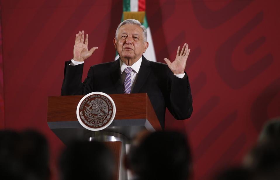 El presidente Andrés Manuel López Obrador en conferencia matutina. (Araceli López)