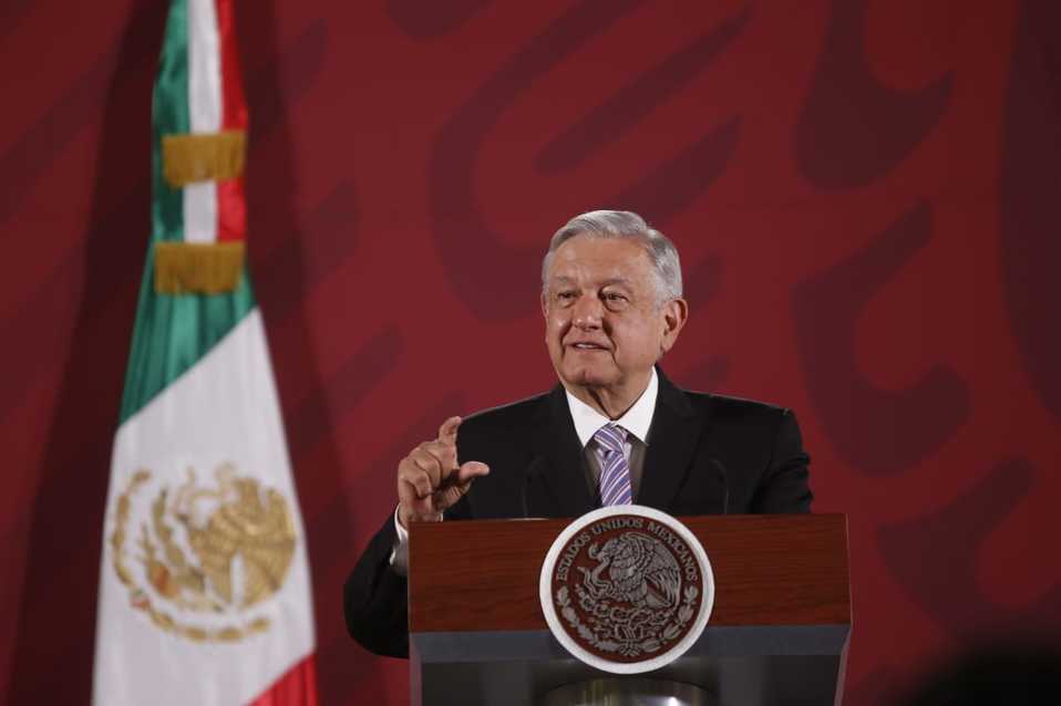 El presidente López Obrador durante su conferencia matutina (Araceli López)
