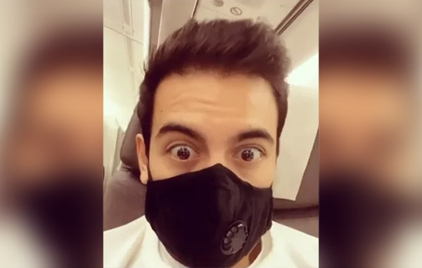 Carlos Rivera se mostró sorprendido por la falta de medidas de control en el aeropuerto.