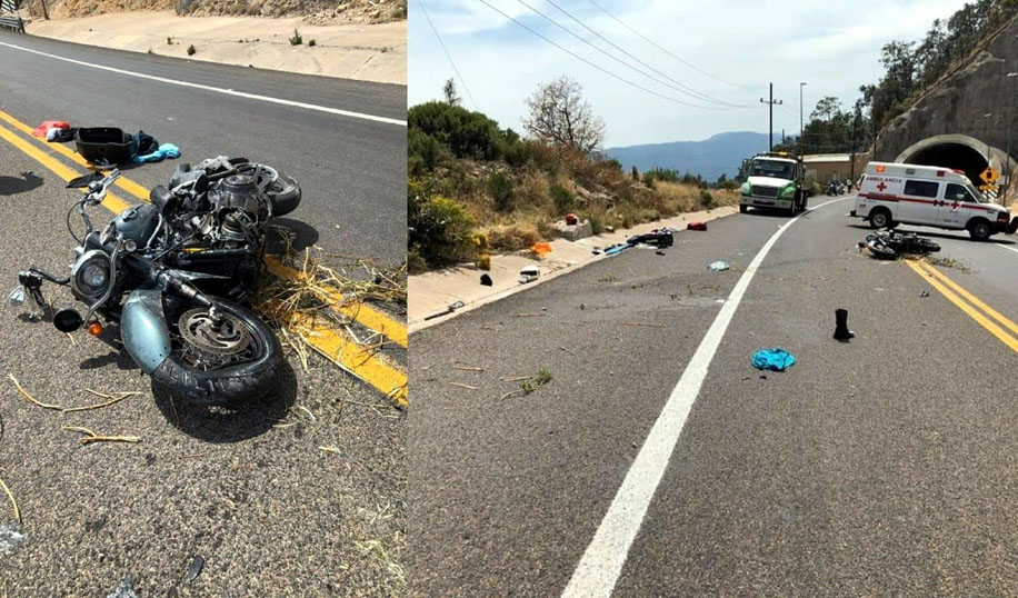 El motociclista falleció a causa de los golpes durante el choque. (Especial)