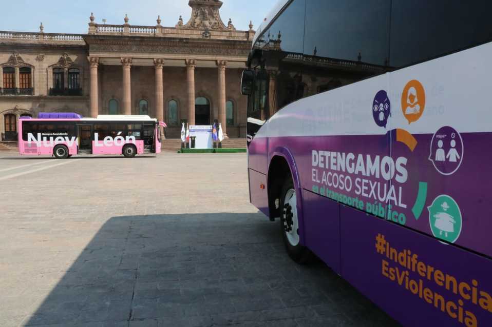 En 59 unidades de camiones habrá imágenes que promueven un alto al acoso. ()