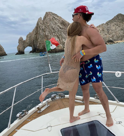 Patrick Mahomes en compañia de su novia Brittany Matthews (Instagram @brittanylynne)