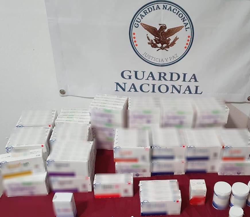 Guardia Nacional aseguró medicamento ilícito en el Aeropuerto Internacional de Cancún