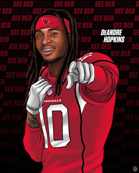 DeAandre Hopkins, receptor de Arizona Cardinals (Twitter @NFL)