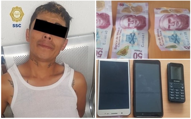 La detención ocurrió luego de que los oficiales recibieran el reporte de un robo dentro de la unidad./SSC CdMx