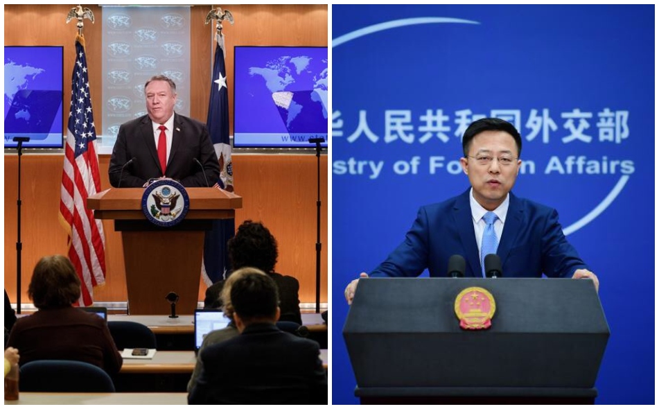 Mike Pompeo y Zhao Lijiang se han acusado de haber ocasionado la pandemia. (EFE / @zlj517)