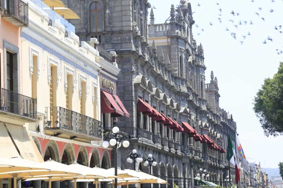 El palacio municipal de Puebla, sede de la mayoría de las ruedas de prensa de la comuna poblana, mismas que serán suspendidas por el coronavirus.(Andr