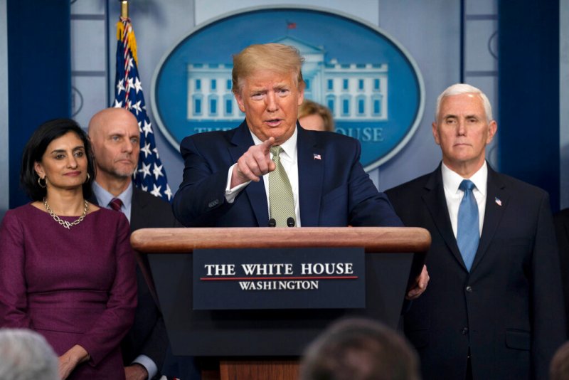 Donald Trump durante una conferencia en la Casa Blanca. (AP)