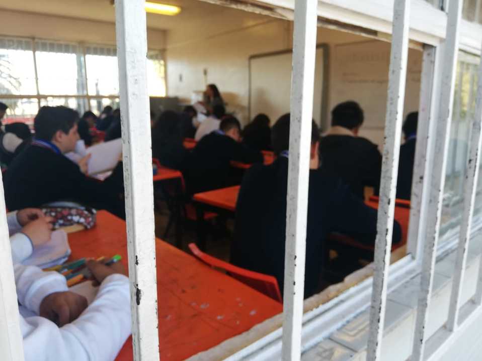 La escuela secundaria Ignacio Manuel Altamirano, tuvo un 40 por ciento de ausentismo. (Juan Carlos Lozano)
