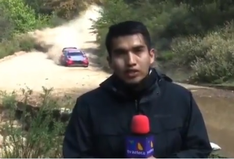 Reportero sufre tremendo susto y baño en el Rally de Guanajuato (Especial)