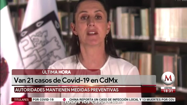 Van 21 casos de Covid-19 en CDMX
