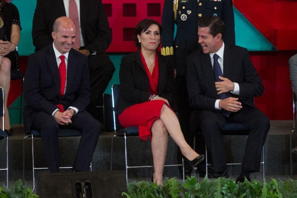 José González Anaya, Rosario Robles y Enrique Peña Nieto. (Cuartoscuro)
