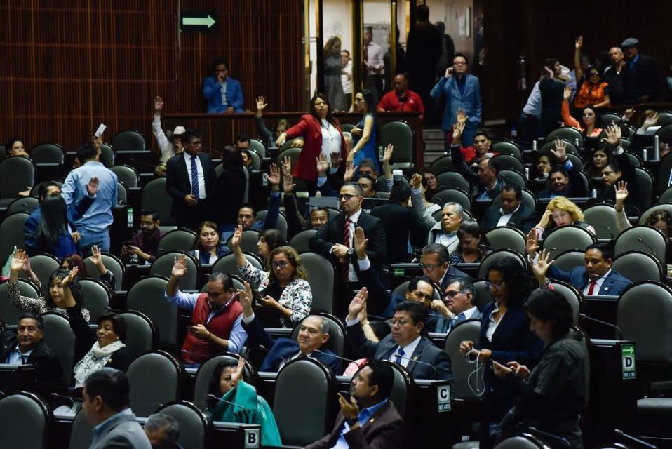 La sesión de la Cámara de Diputados, con la ausencia del PAN. (Cuartoscuro)