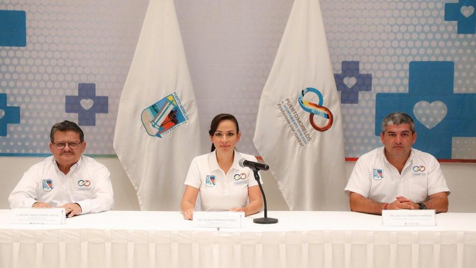 La alcaldesa de Puerto Morelos, Quintana Roo, Laura Fernández Piña, dio a conocer las acciones y medidas de prevención. (Especial)