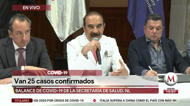 Nuevo León suma 25 casos de coronavirus