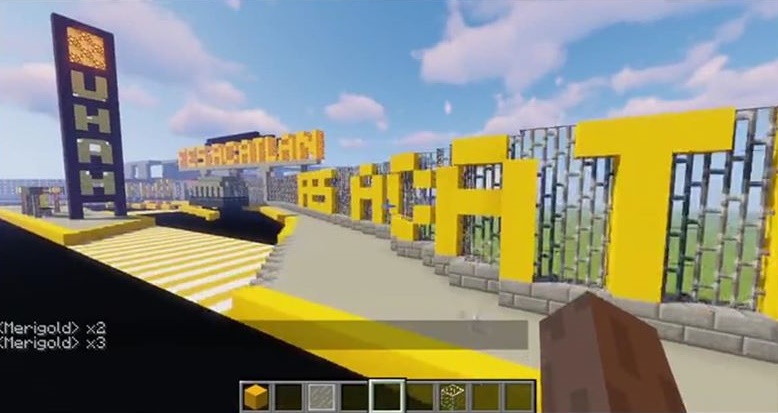 Recrean FES Acatlán en Minecraft (Facebook:  Tiare Paulina)