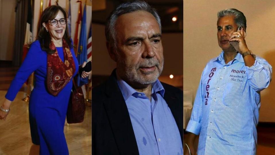Yeidckol Polevnsky, Alfonso Ramírez Cuéllar, Alejandro Rojas. (Nelly Salas)