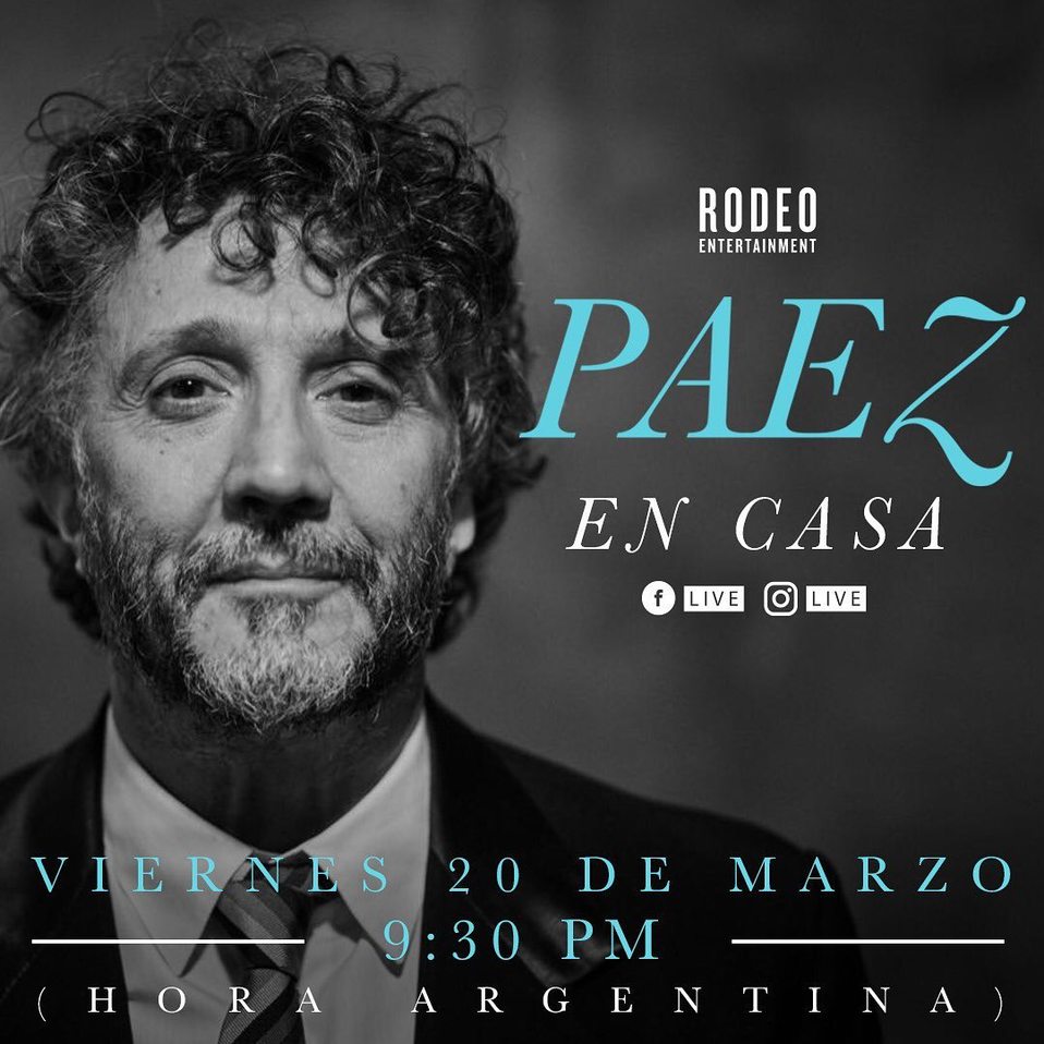 Por cuarentena, Fito Páez da concierto en vivo desde su casa (
