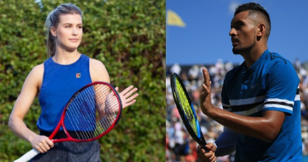 Eugenie Bouchard y Nick Kyrgios, tenistas (Twitter)