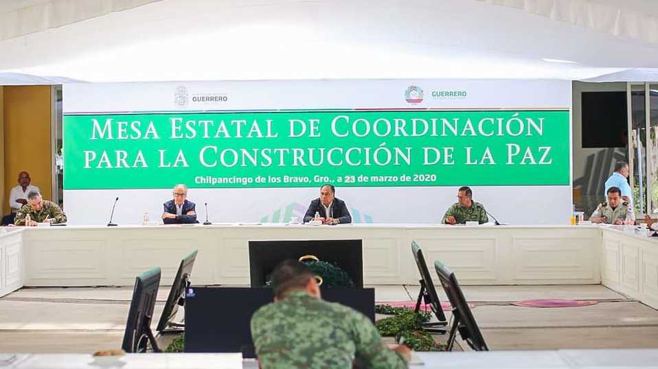 El gobernador Héctor Astudillo presidió la Mesa Estatal de Coordinación para la Construcción de la Paz.